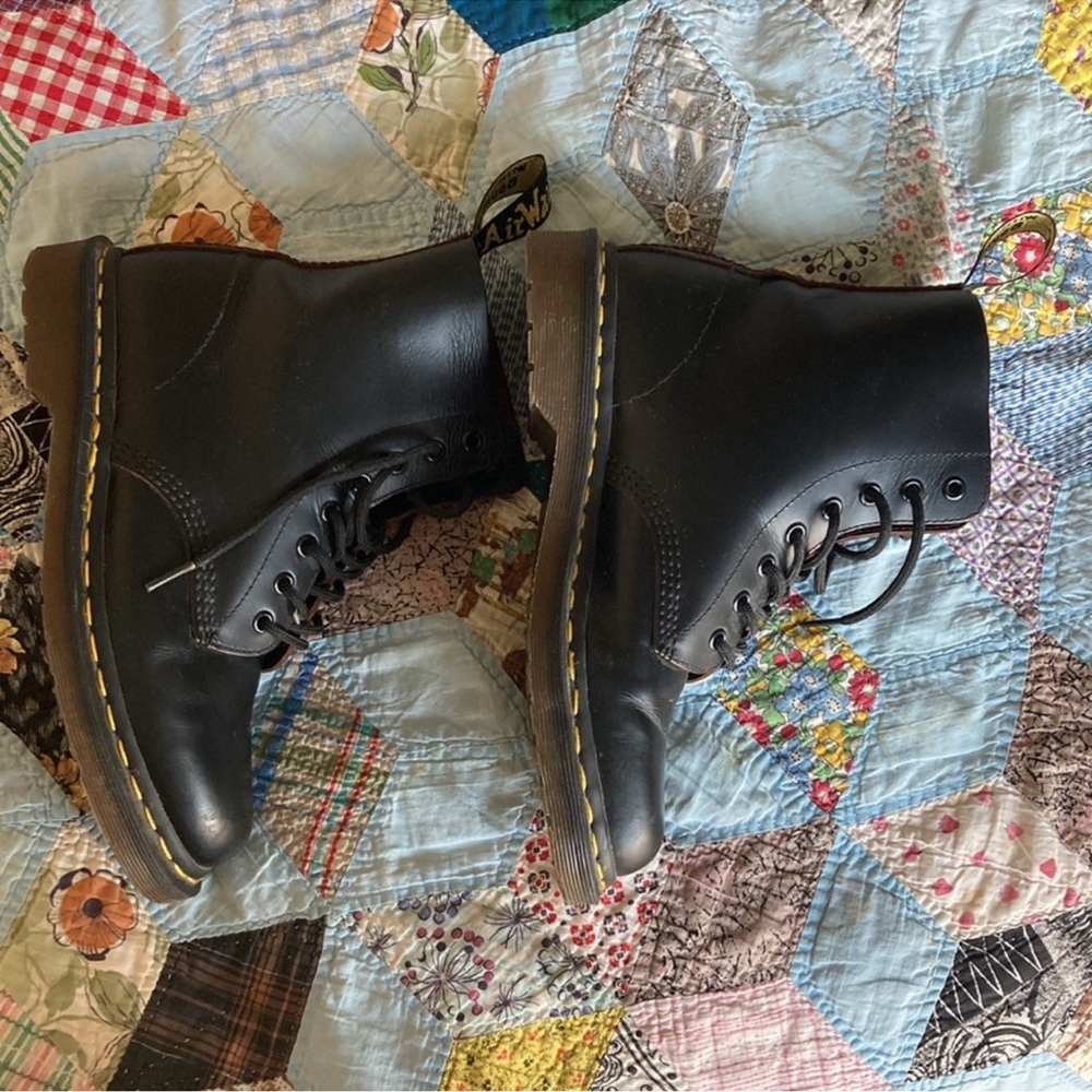 Dr. Martens Women's Black Leather Boot made in England - Picture 5 of 9